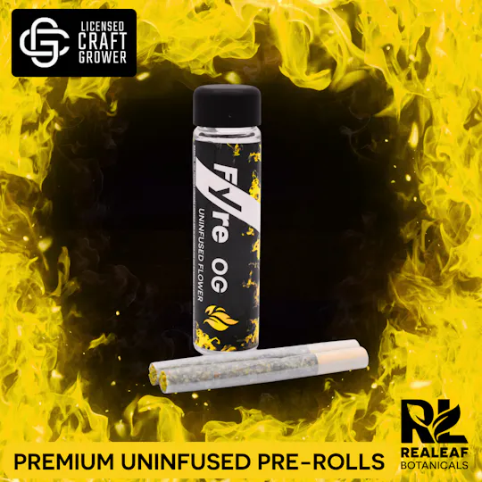 Realeaf Botanicals - Fyre OG Uninfused Nozze Gelato Pre-Rolls 2-Pack 1.0g - 1