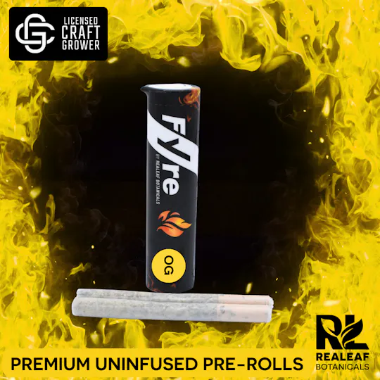 Realeaf Botanicals - Fyre OG Uninfused Nozze Gelato Pre-Rolls 2-Pack 0.6g - 1