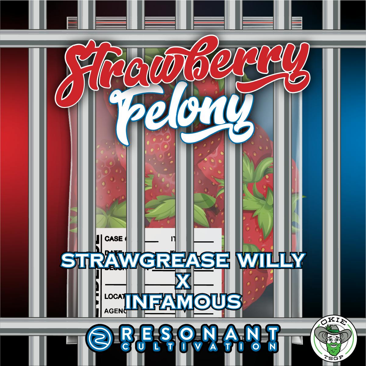 Okie TSGP - Strawberry Felony (Resonant)- Disposable Live Rosin Cart - 0.5g - 1