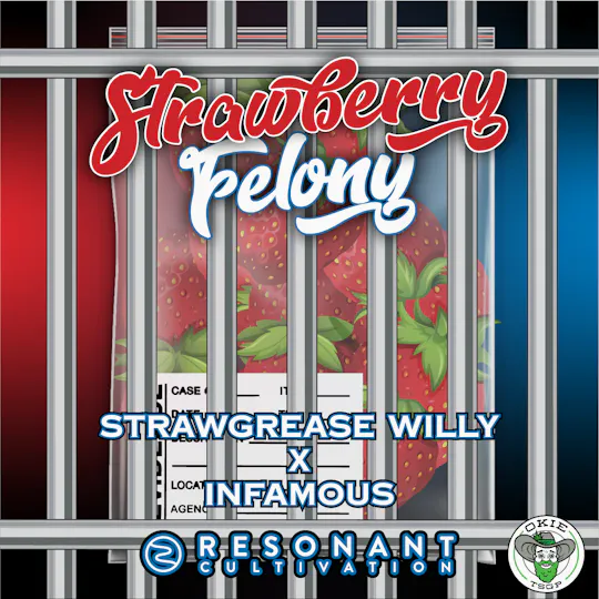 Okie TSGP - Strawberry Felony (Resonant)- Disposable Live Rosin Cart - 0.5g - 1