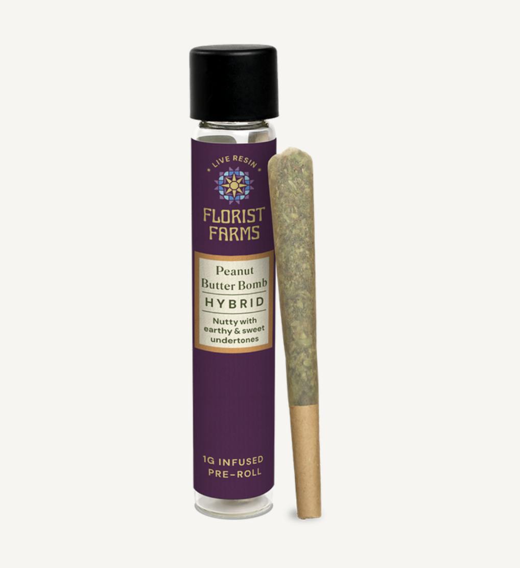 Florist Farms - Florist Farms | Peanut Butter Bomb | Live Resin Infused Joints | 1g - 1