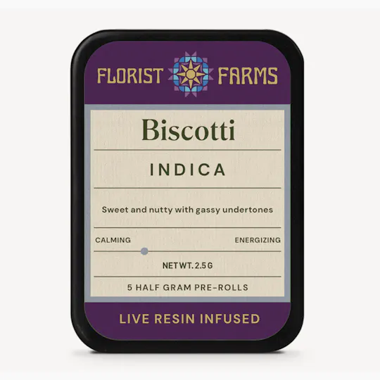 Florist Farms - Florist Farms | Biscotti | Live Resin Infused Minis | 0.5g each | 5pk - 1