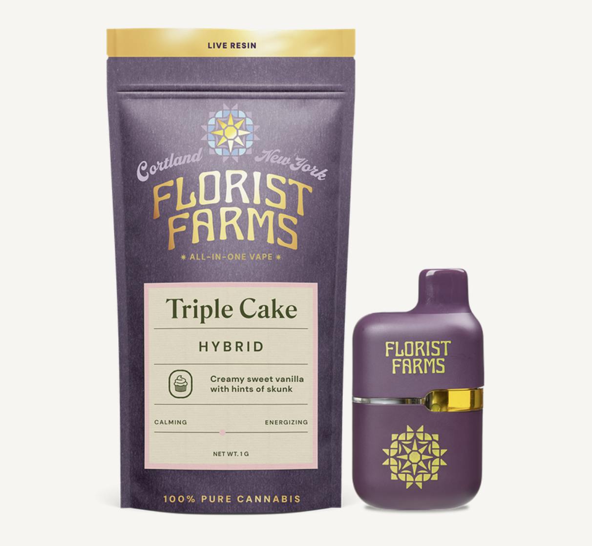 Florist Farms - Florist Farms | Triple Cake | Live Resin Disposable | 1g - 1