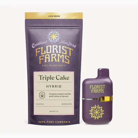 Florist Farms - Florist Farms | Triple Cake | Live Resin Disposable | 1g - 1