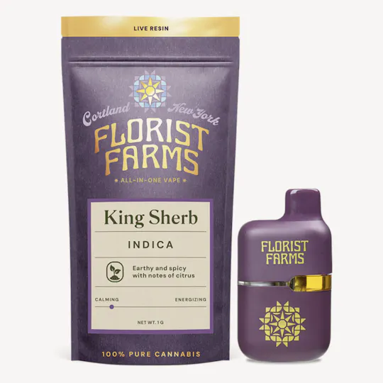 Florist Farms - Florist Farms | King Sherb | Live Resin Disposable | 1g - 1
