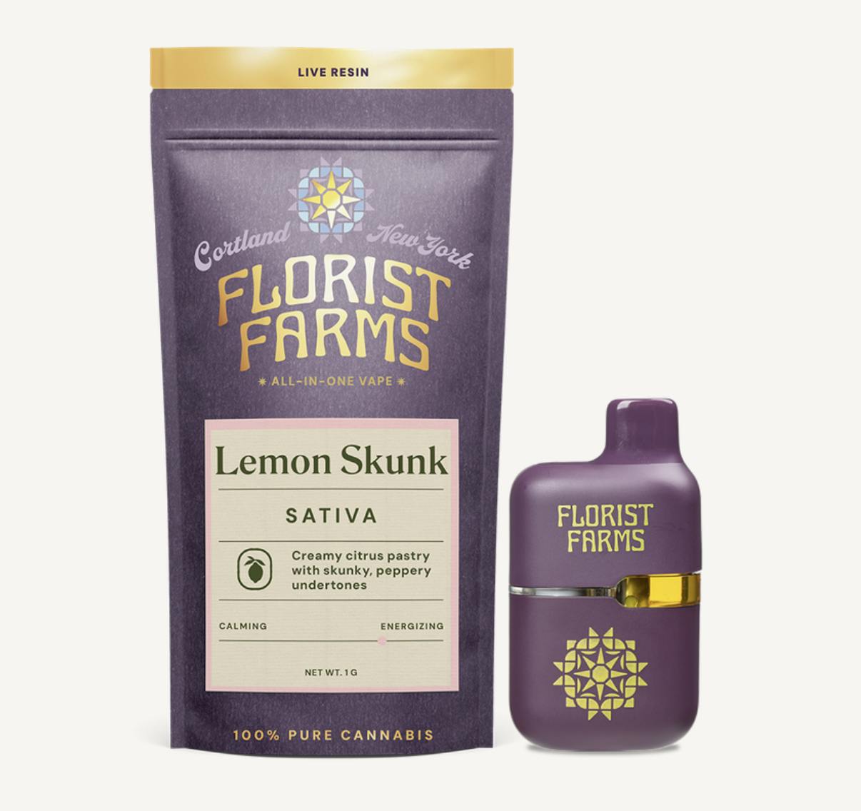 Florist Farms - Florist Farms | Lemon Skunk | Live Resin Disposable | 1g - 1