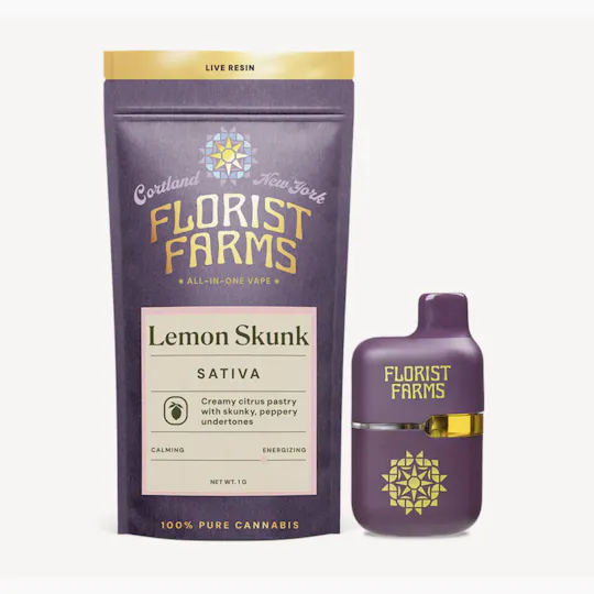 Florist Farms - Florist Farms | Lemon Skunk | Live Resin Disposable | 1g - 1