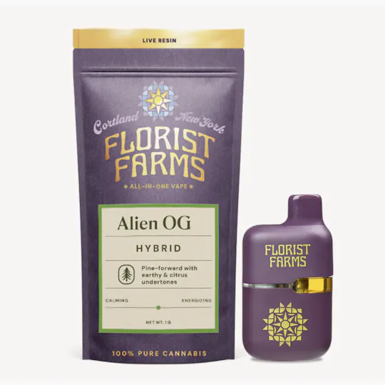 Florist Farms - Florist Farms | Alien OG | Live Resin Disposable | 1g - 1
