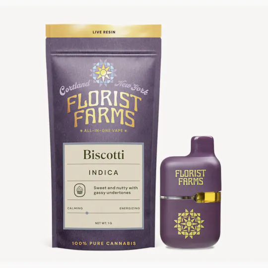 Florist Farms - Florist Farms | Biscotti | Live Resin Disposable | 1g - 1