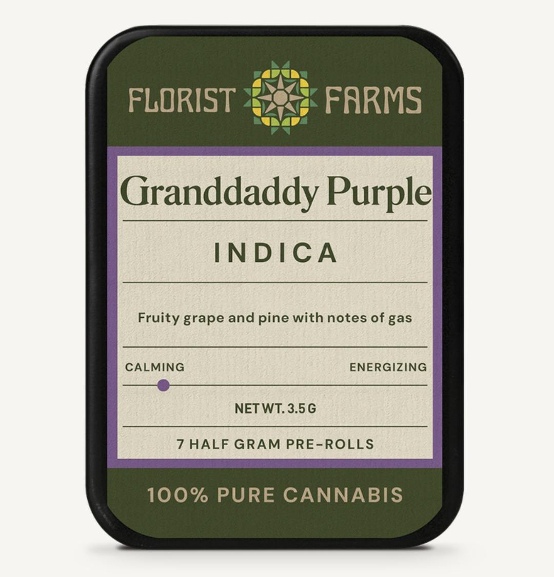Florist Farms - Florist Farms | Granddaddy Purple | Minis | 0.5g each | 7pk - 1