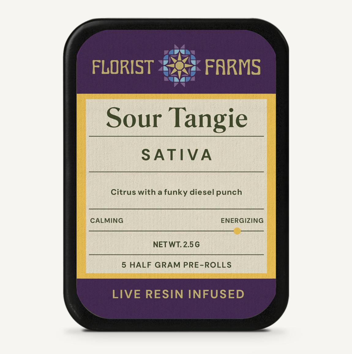 Florist Farms - Florist Farms | Sour Tangie | Live Resin Infused Minis | 0.5g each | 5pk - 1