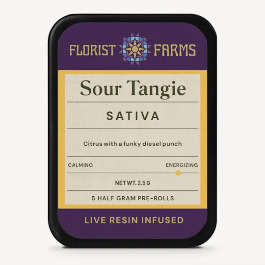 Florist Farms - Florist Farms | Sour Tangie | Live Resin Infused Minis | 0.5g each | 5pk - 1