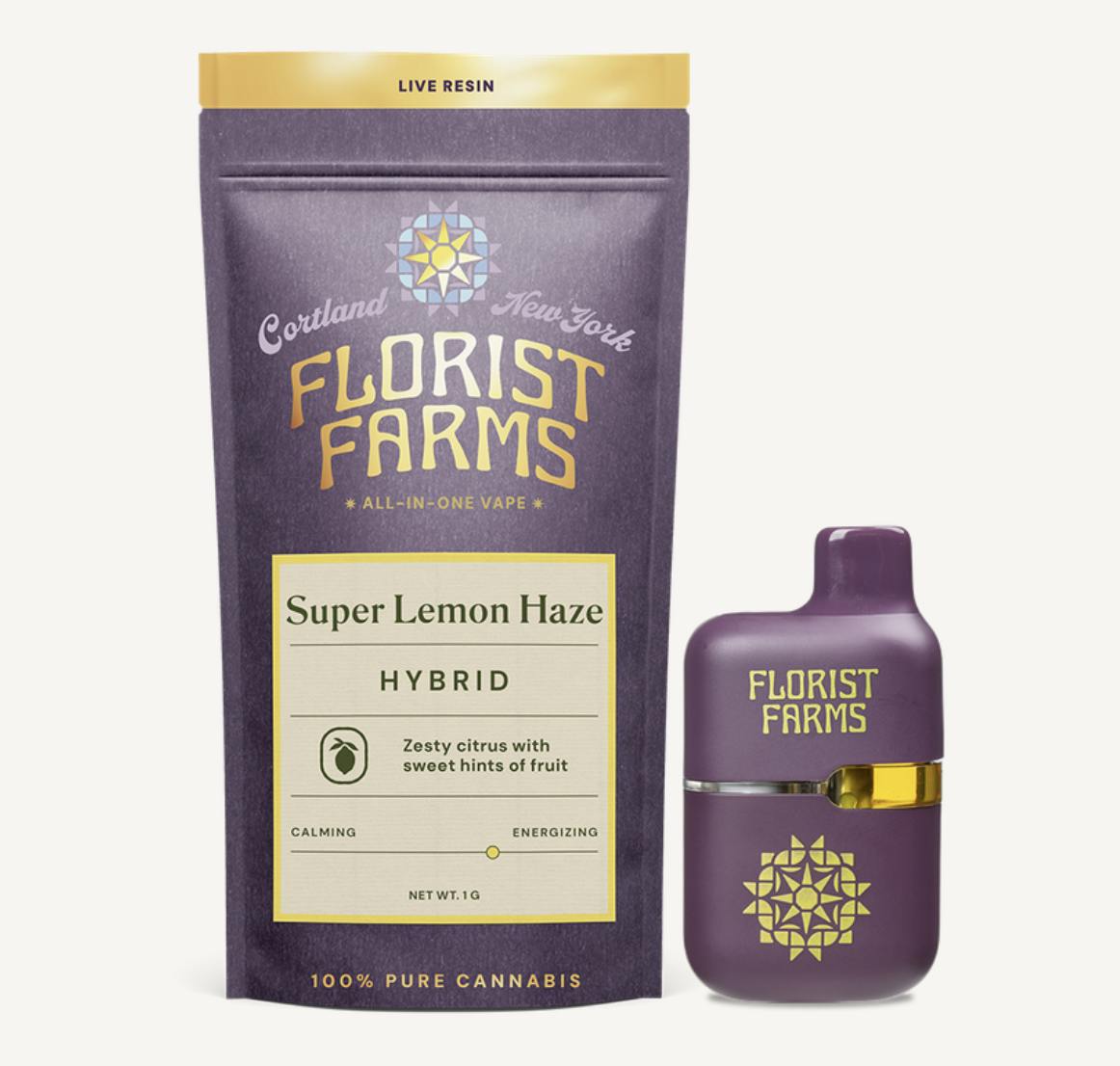 Florist Farms - Florist Farms | Super Lemon Haze | Live Resin Disposable | 1g - 1