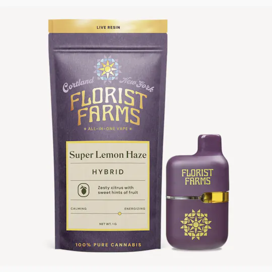 Florist Farms - Florist Farms | Super Lemon Haze | Live Resin Disposable | 1g - 1