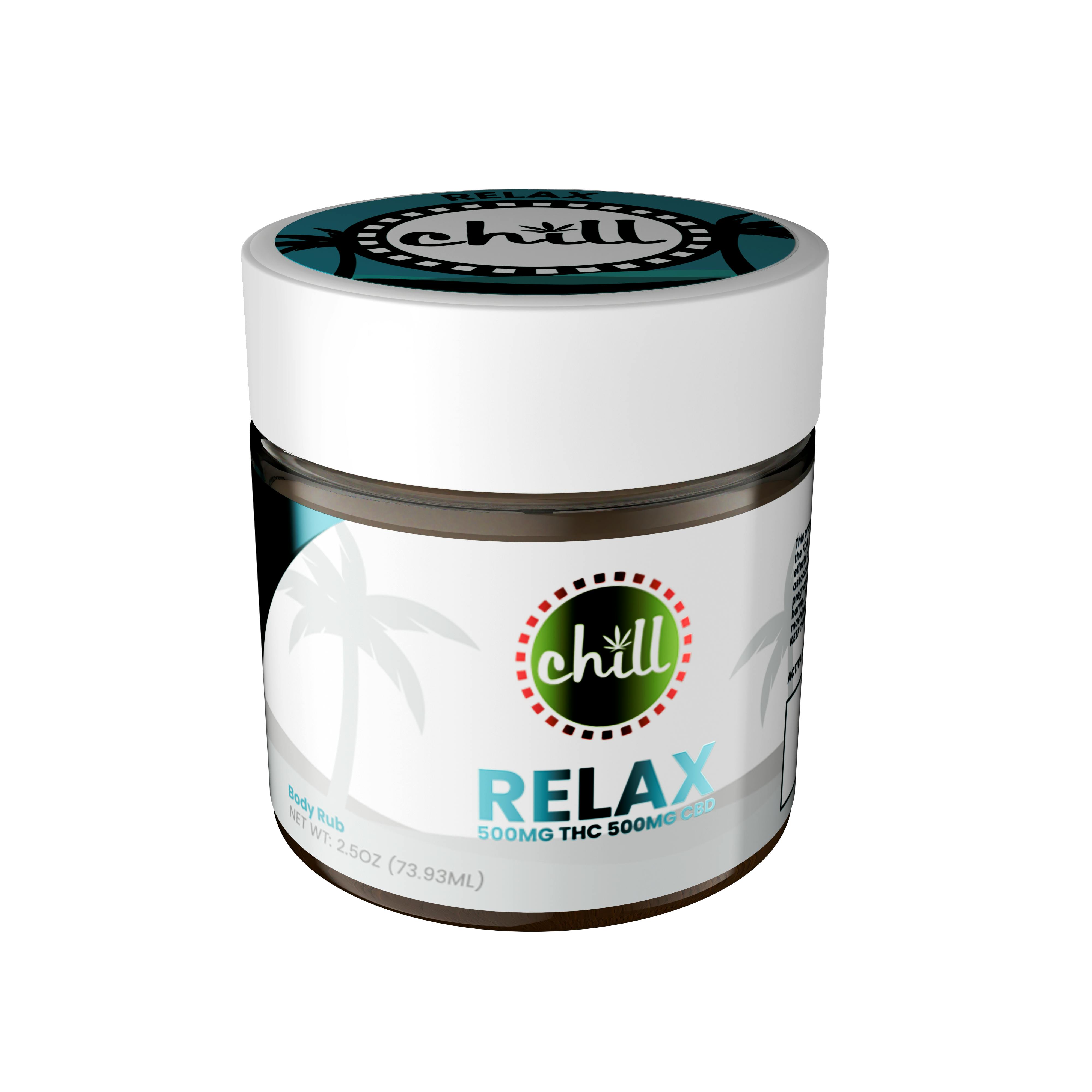 Chill Medicated - 500mg THC : 500mg CBD | RELAX Body Rub | Chill Medicated | REC - 1