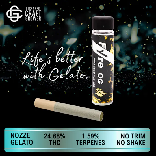 Realeaf Botanicals - Fyre OG Uninfused Nozze Gelato Pre-roll 1.0g - 1