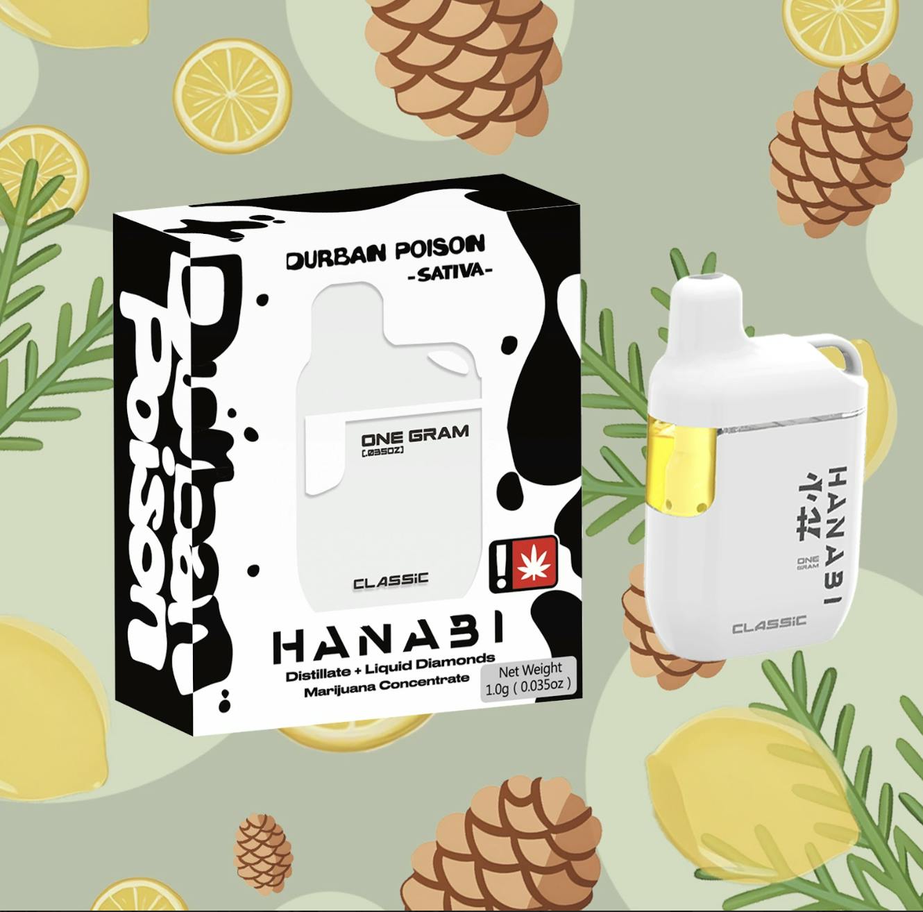 Hanabi - Hanabi | Durban Poison | Classic Disposable | 1g - 1