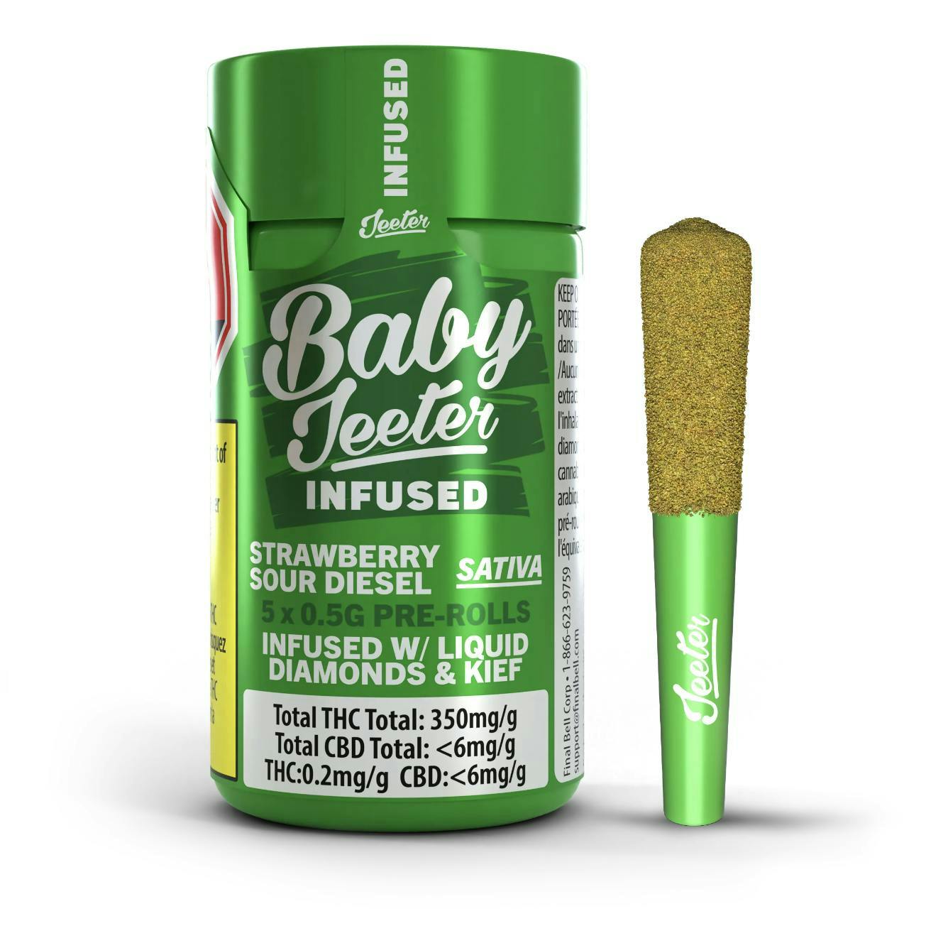 Jeeter - Jeeter | Strawberry Sour Diesel | Baby Infused Minis | 0.5g each | 5pk - 1