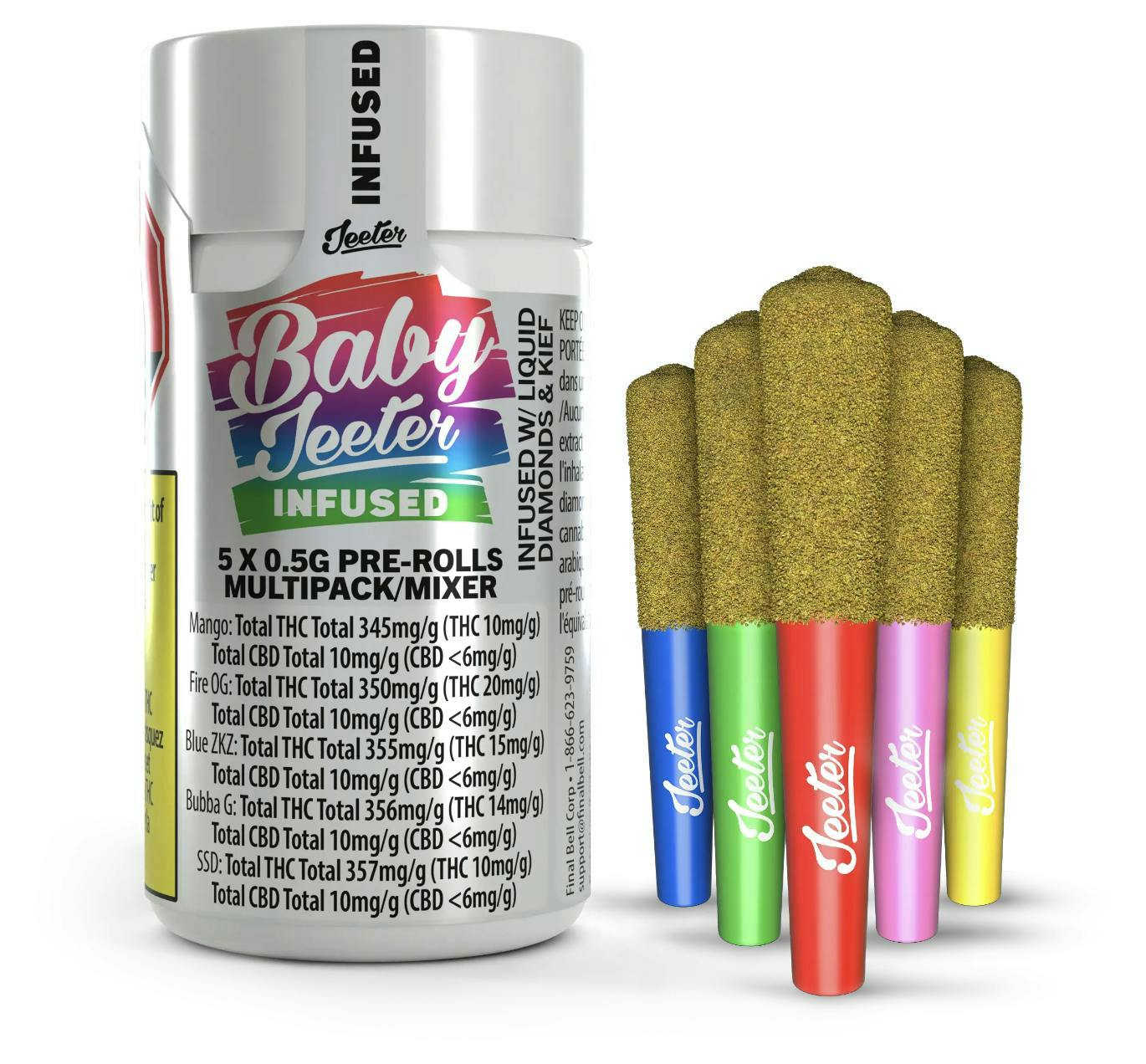 Jeeter - Jeeter | Multipack Mixer | Baby Infused Minis | 0.5g each | 5pk - 1