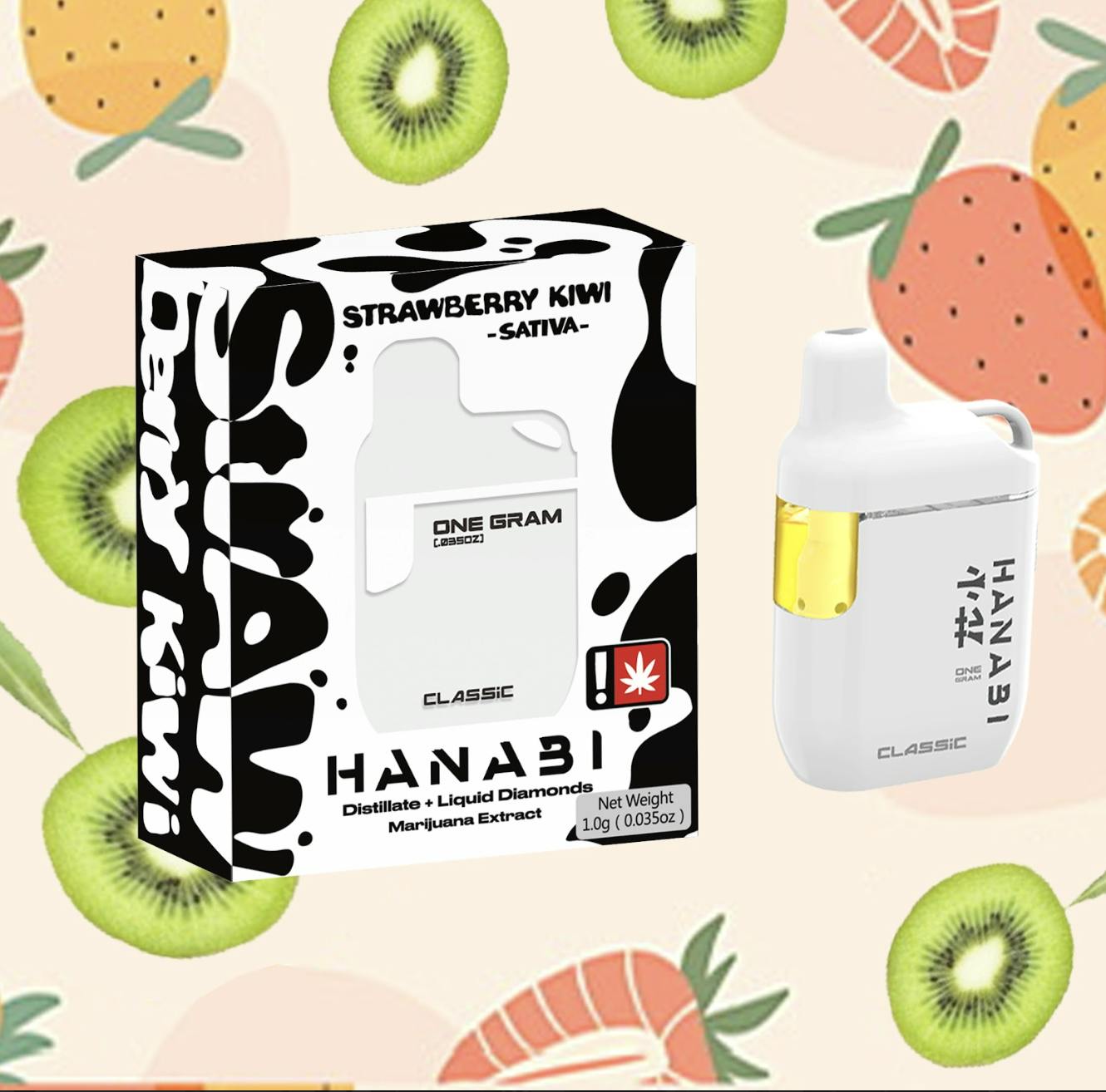 Hanabi - Hanabi | Strawberry Kiwi | Classic Disposable | 1g - 1