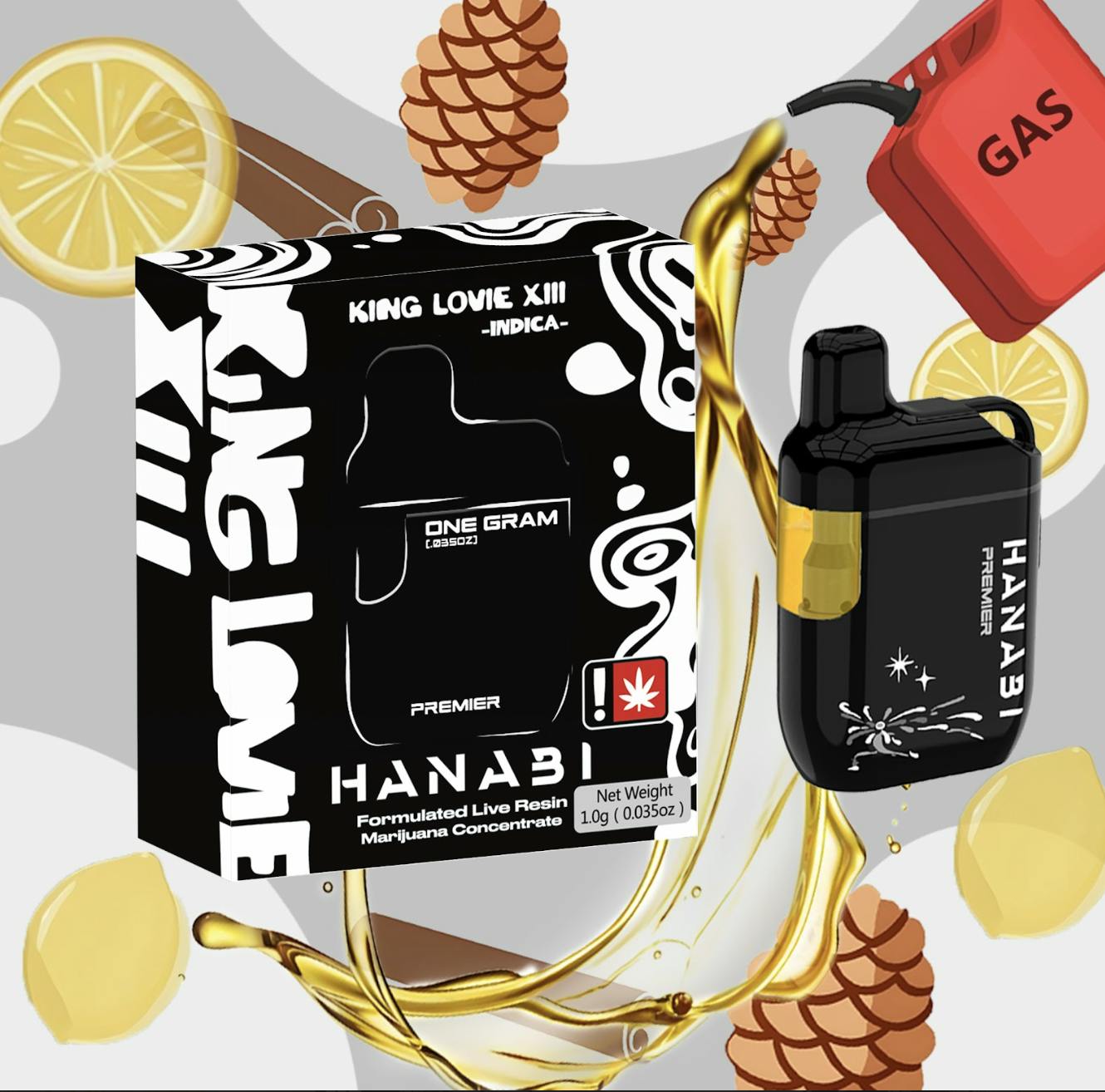 Hanabi - Hanabi | King Louie XIII | Premier Disposable | 1g - 1