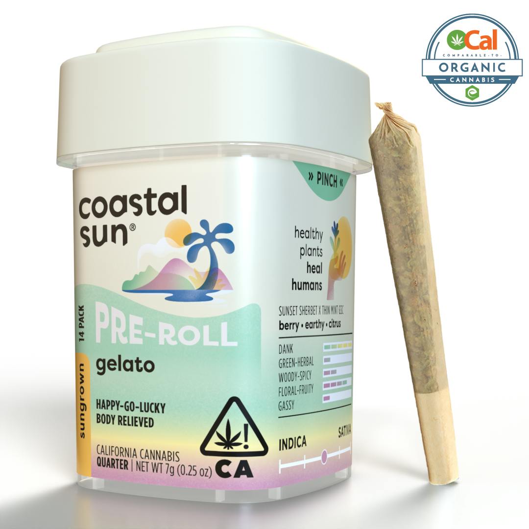Coastal Sun - Gelato Sungrown 0.5g Pre-Roll 14pk 7g - 1