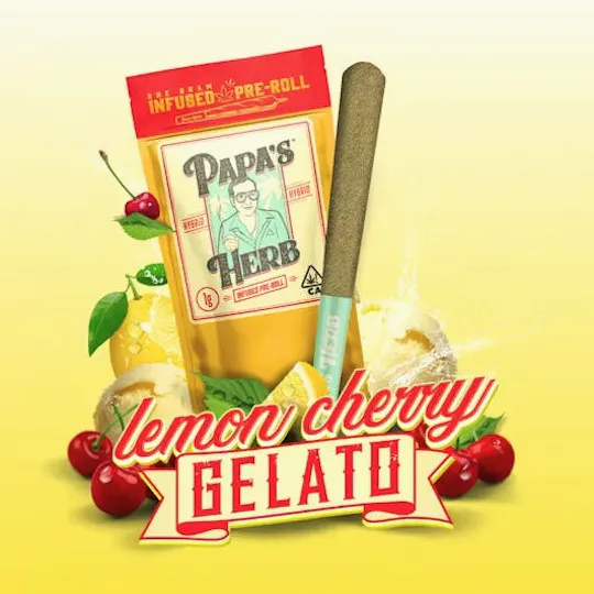 Papa's Herb - Lemon Cherry Gelato | Infused Joint | 1g - 1
