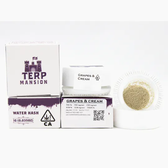 Terp Mansion - Grapes & Cream 1g Water Hash - 1
