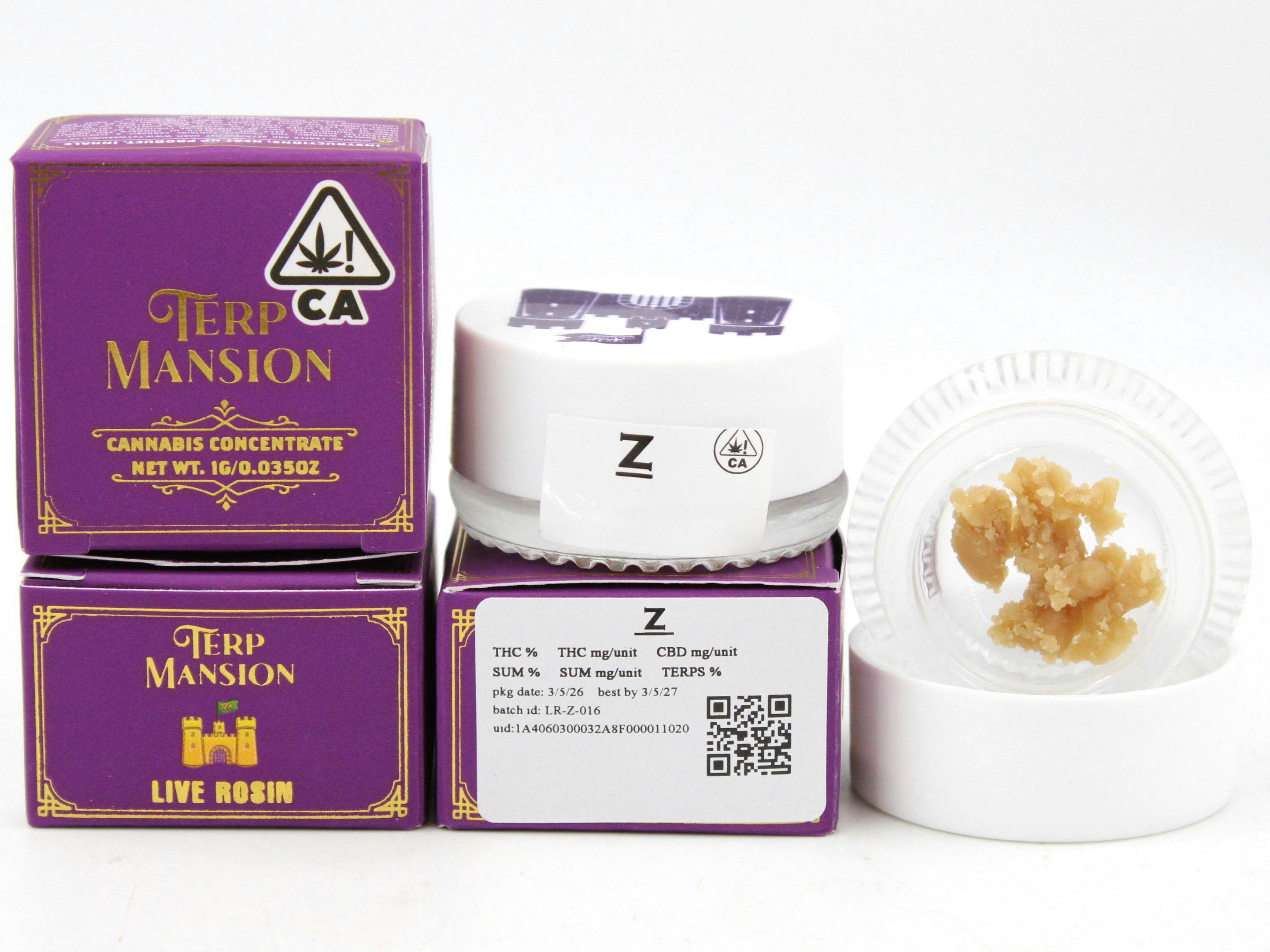 Terp Mansion - Z 1g Live Rosin - 1