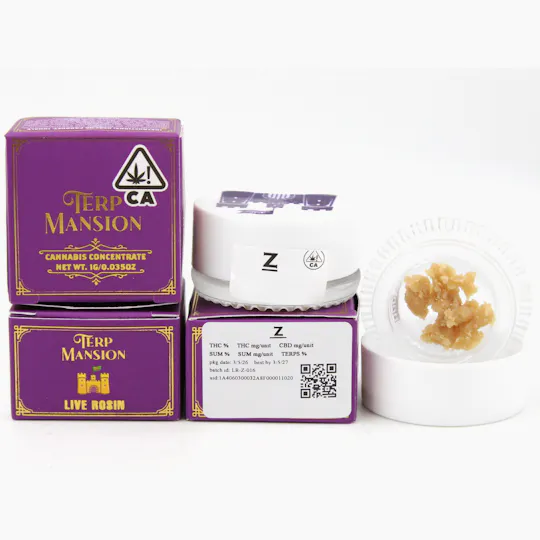 Terp Mansion - Z 1g Live Rosin - 1