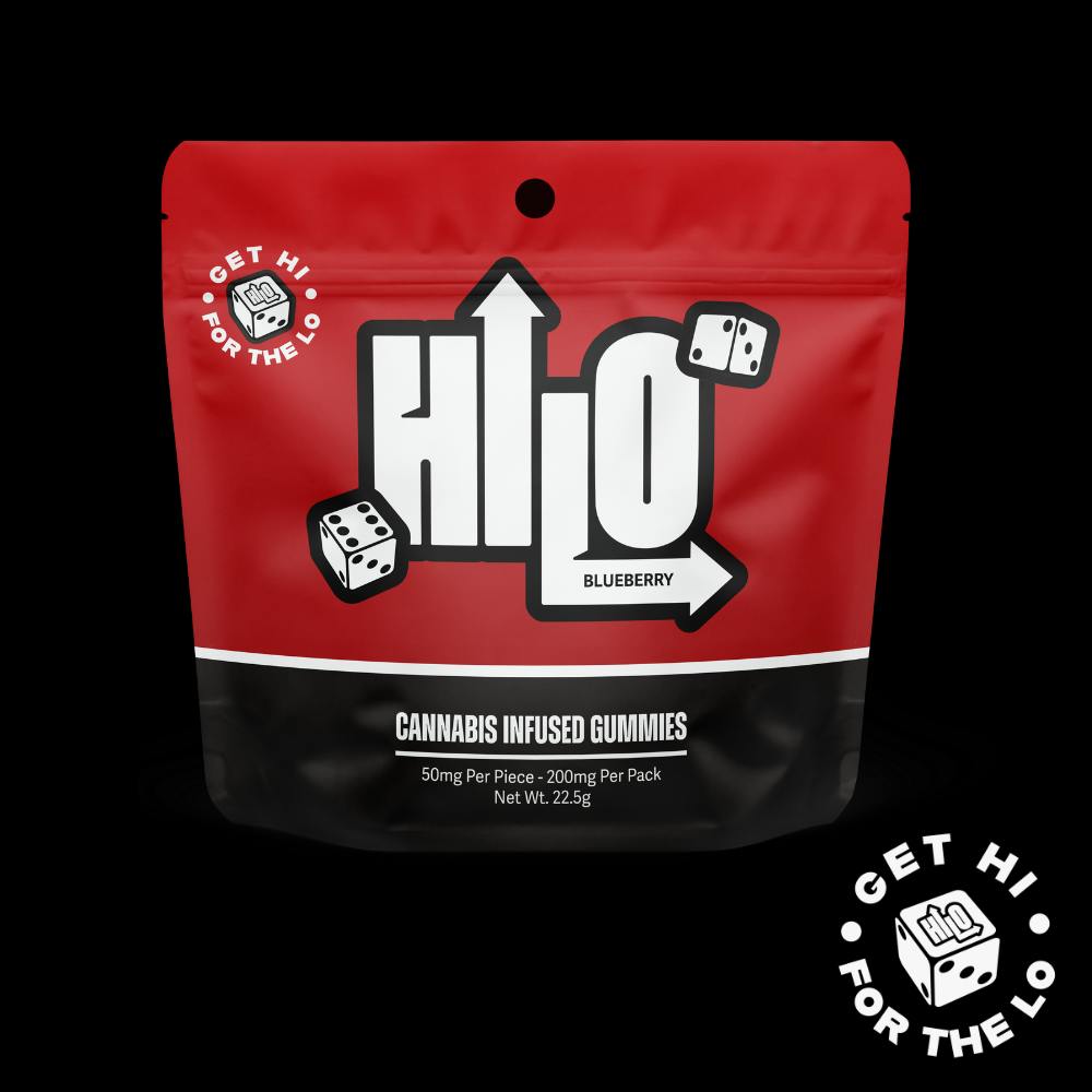 HILO - Hi-Lo | 200mg Live Resin Gummies - 4pk | Blueberry - 1