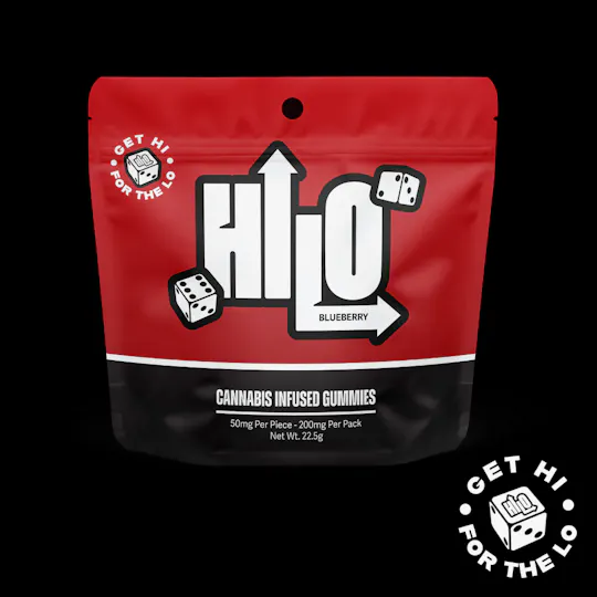 HILO - Hi-Lo | 200mg Live Resin Gummies - 4pk | Blueberry - 1
