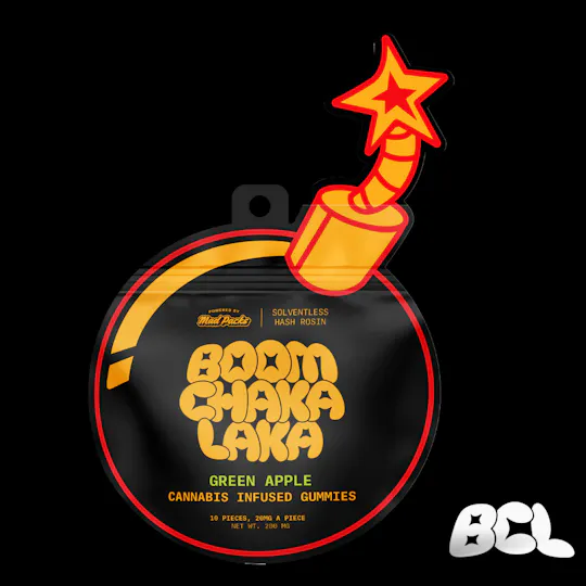Boom Chaka Laka - Boom Chaka Laka | 200mg Hash Rosin Gummies - 10pk | Green Apple - 1