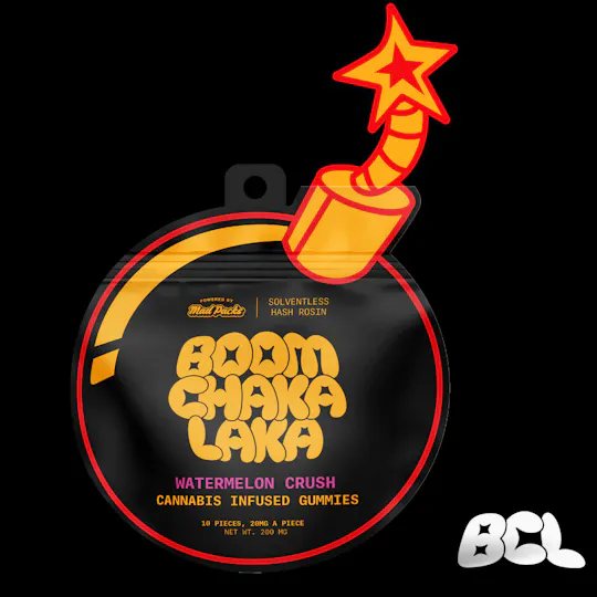 Boom Chaka Laka - Boom Chaka Laka | 200mg Hash Rosin Gummies - 10pk | Watermelon Crush - 1