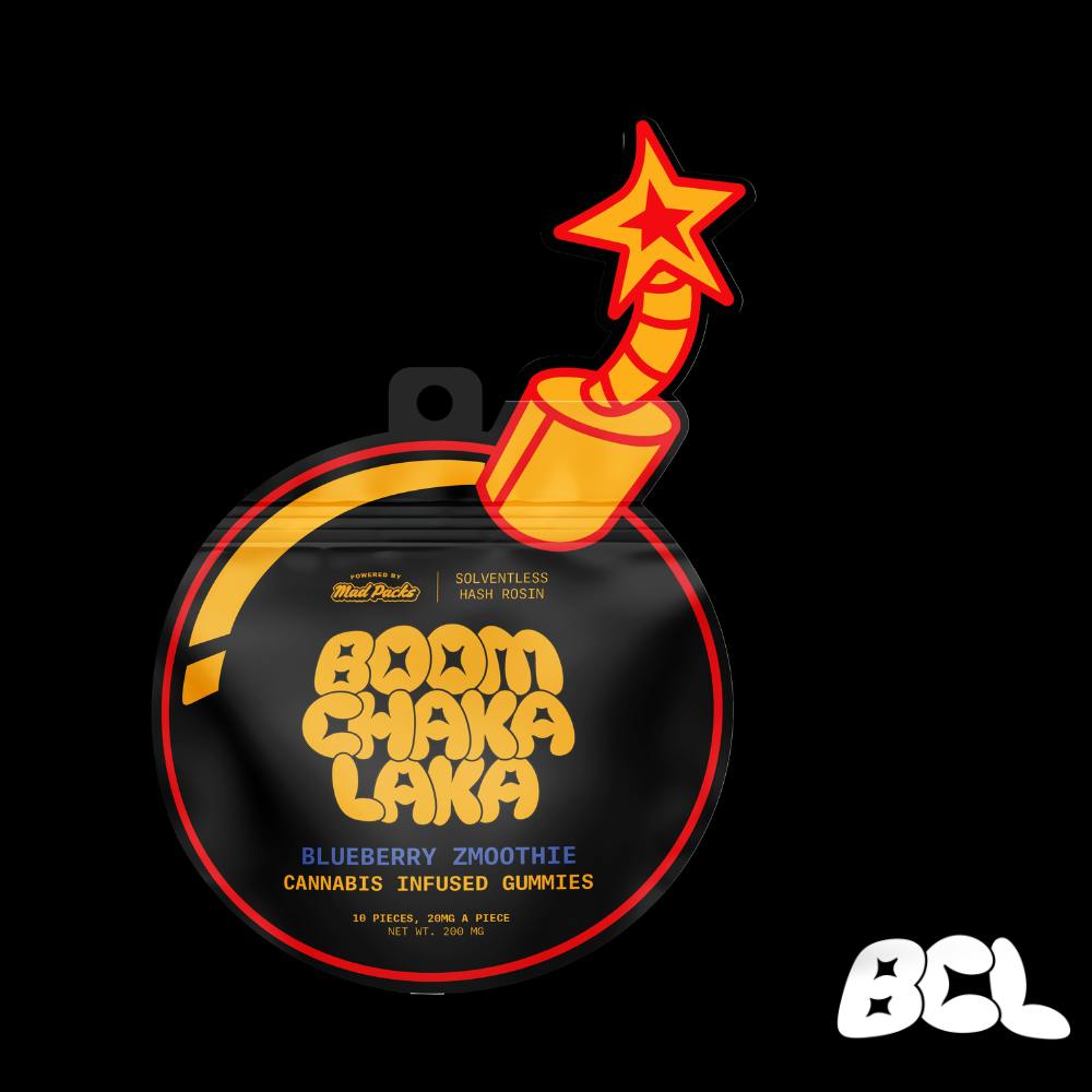 Boom Chaka Laka - Boom Chaka Laka | 200mg Hash Rosin Gummies - 10pk | Blueberry Zmoothie - 1