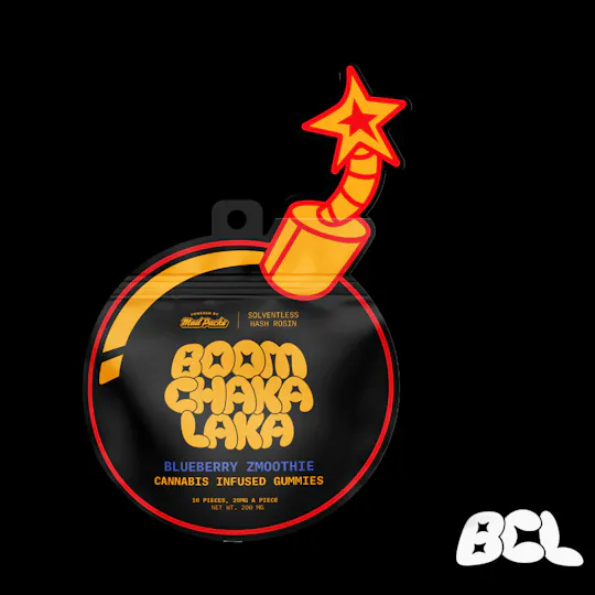 Boom Chaka Laka - Boom Chaka Laka | 200mg Hash Rosin Gummies - 10pk | Blueberry Zmoothie - 1