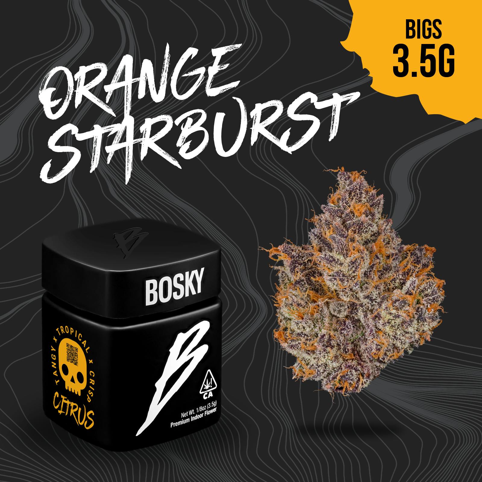 Bosky Genetics - BOSKY | Orange Starburst | Big Buds | Citrus | 3.5g - 1