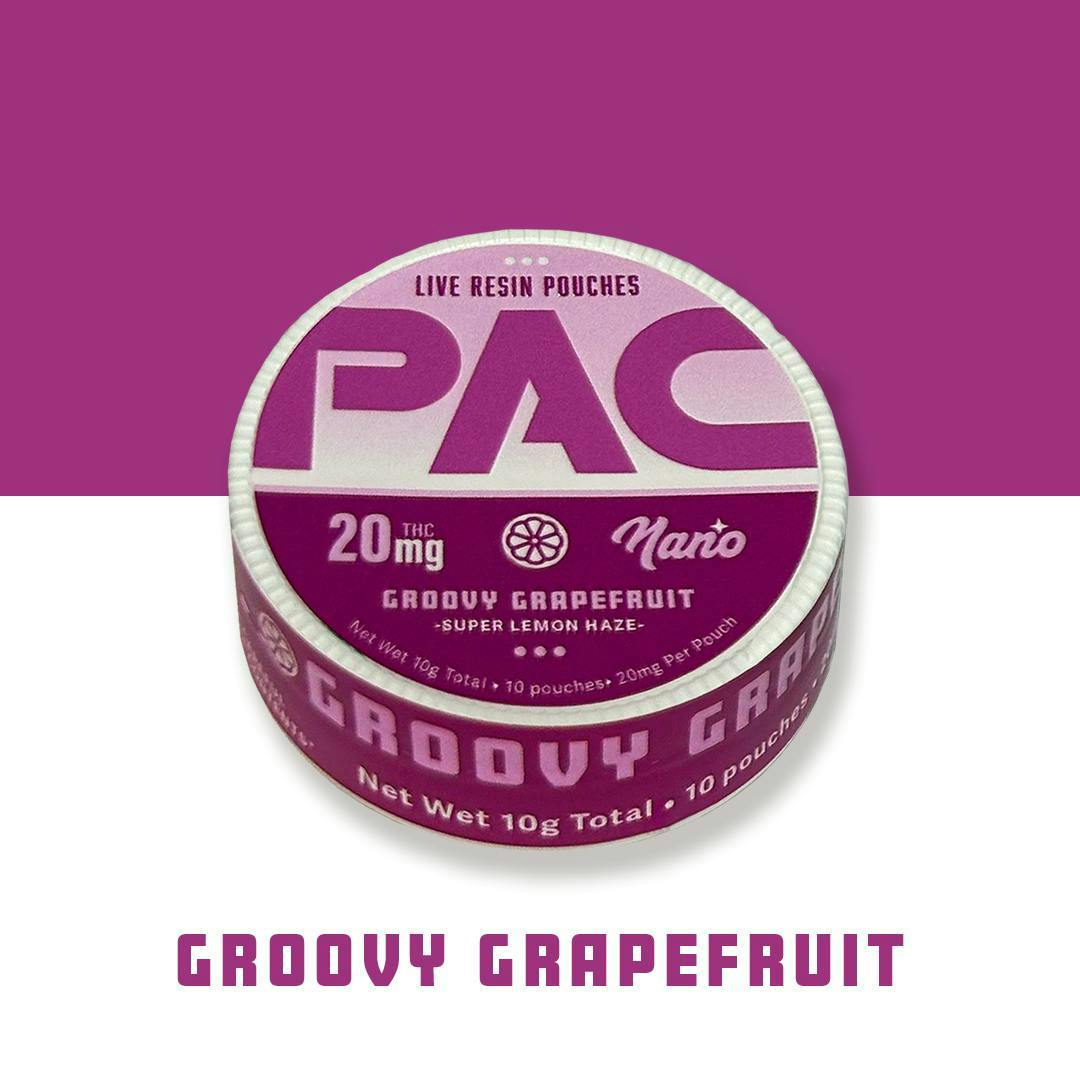Pac Pouches - PAC | Groovy Grapefruit | Live Resin Edibles | 200mg | 10ct | 20mg/ea - 1