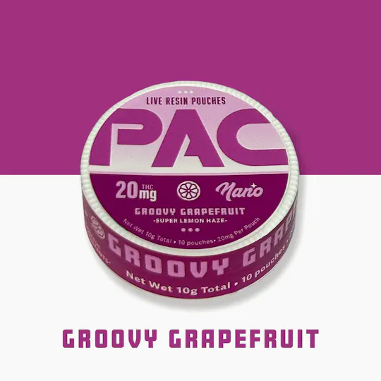 Pac Pouches - PAC | Groovy Grapefruit | Live Resin Edibles | 200mg | 10ct | 20mg/ea - 1