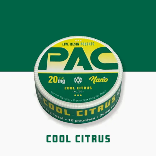 Pac Pouches - PAC | Cool Citrus | Live Resin Edibles | 200mg | 10ct | 20mg/ea - 1