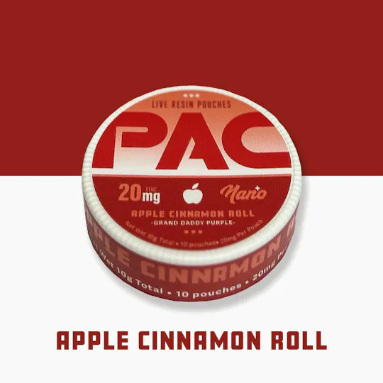 Pac Pouches - PAC | Apple Cinnamon Roll | Live Resin Edibles | 200mg | 10ct | 20mg/ea - 1