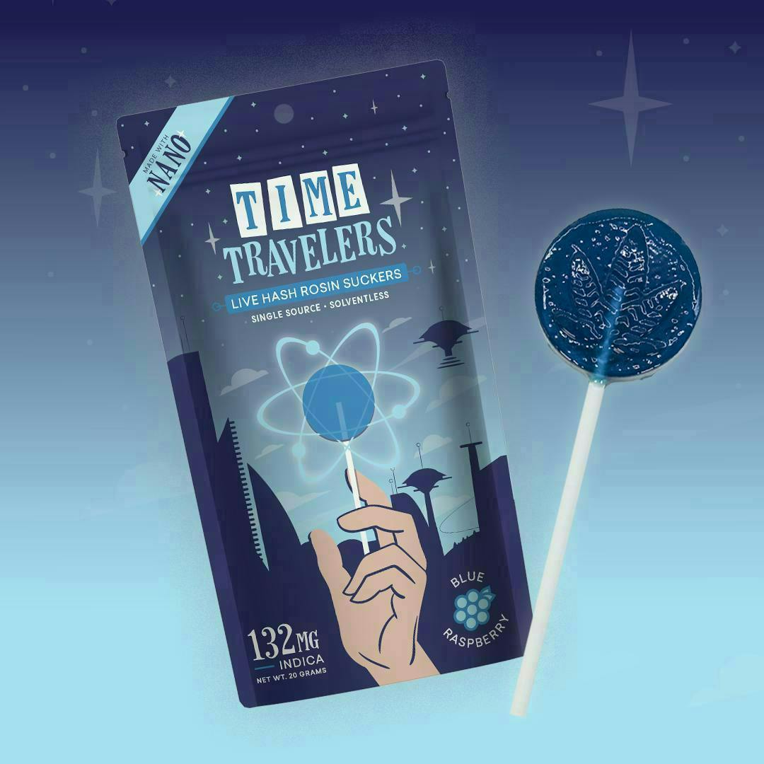 Time Travelers - Time Traveler | Indica Blue Raspberry Sucker | 132mg - 1