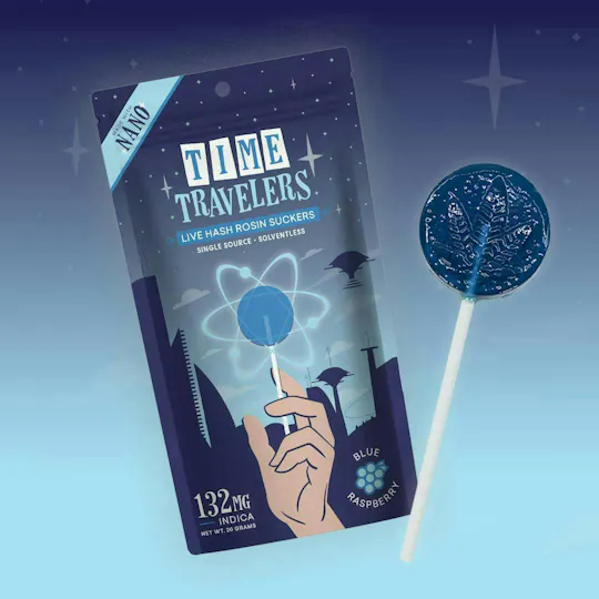 Time Travelers - Time Traveler | Indica Blue Raspberry Sucker | 132mg - 1