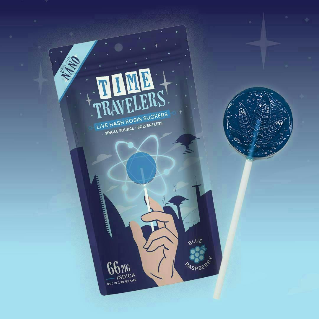 Time Travelers - Time Traveler | Indica Blue Raspberry Sucker | 66mg - 1