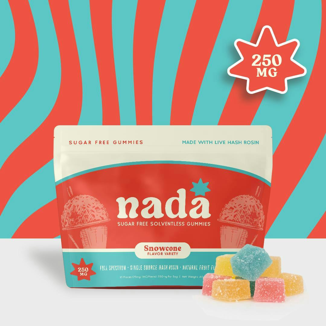 Nada Gummies - NADA | Snowcone Live Rosin Gummies | 250mg | 10ct | 25mg/ea - 1