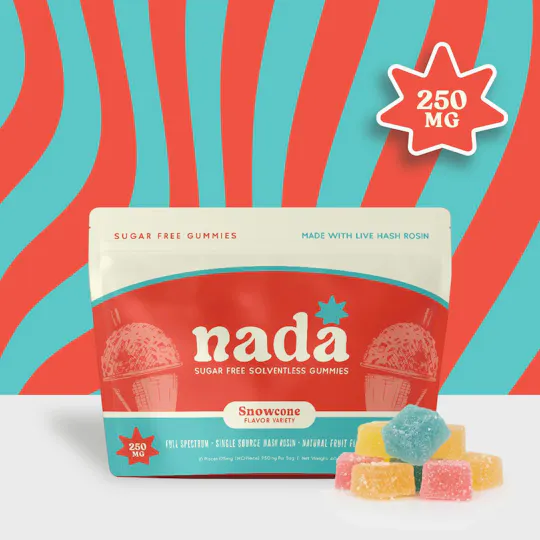 Nada Gummies - NADA | Snowcone Live Rosin Gummies | 250mg | 10ct | 25mg/ea - 1