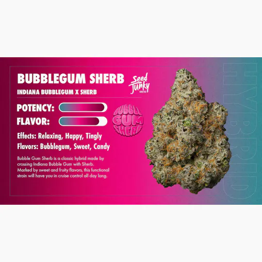 Seed Junky - Bubblegum Sherb | Infused Blunt | 2g - 1