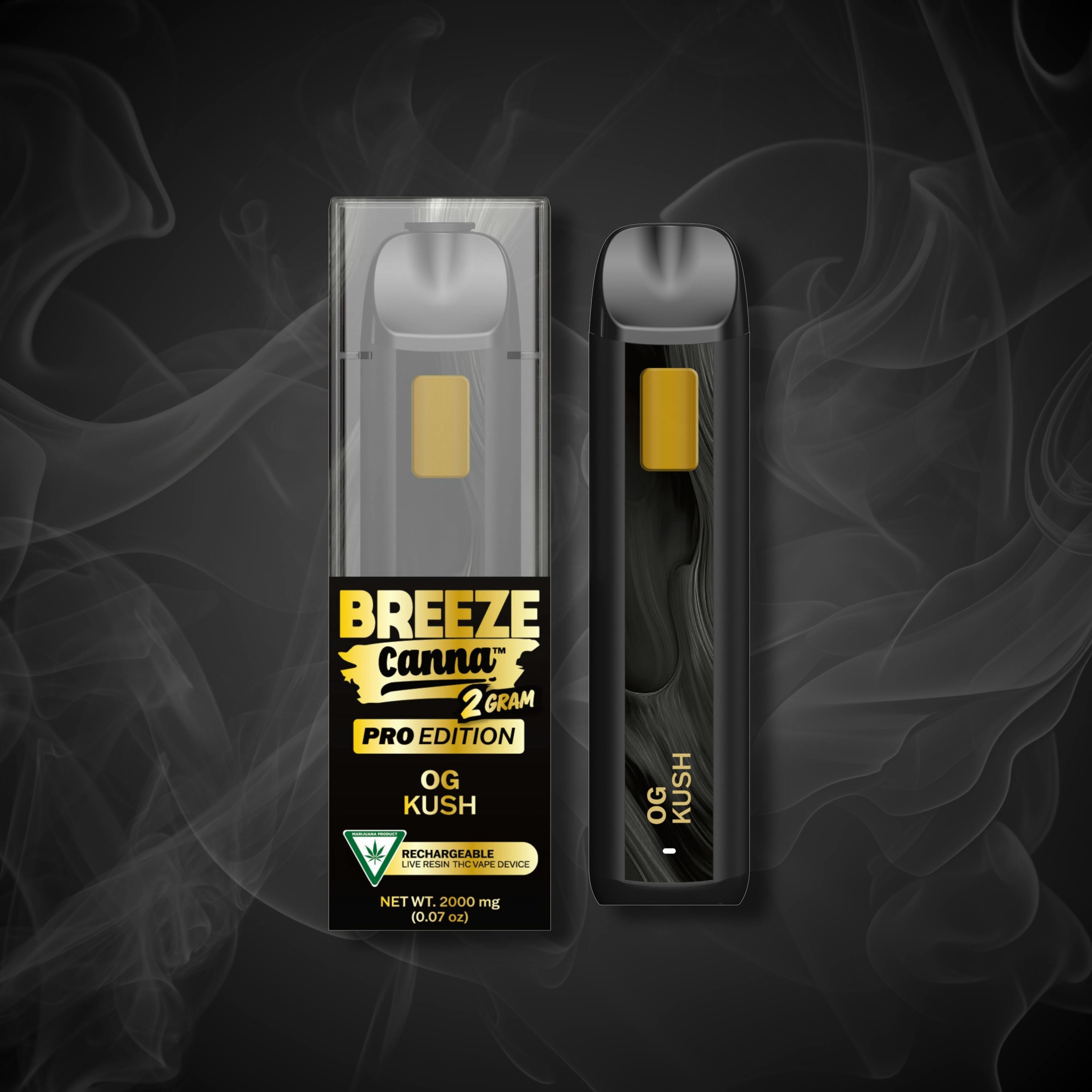 Breeze Canna - BREEZE Canna | OG Kush | Live Resin PRO Disposable | 2g - 1