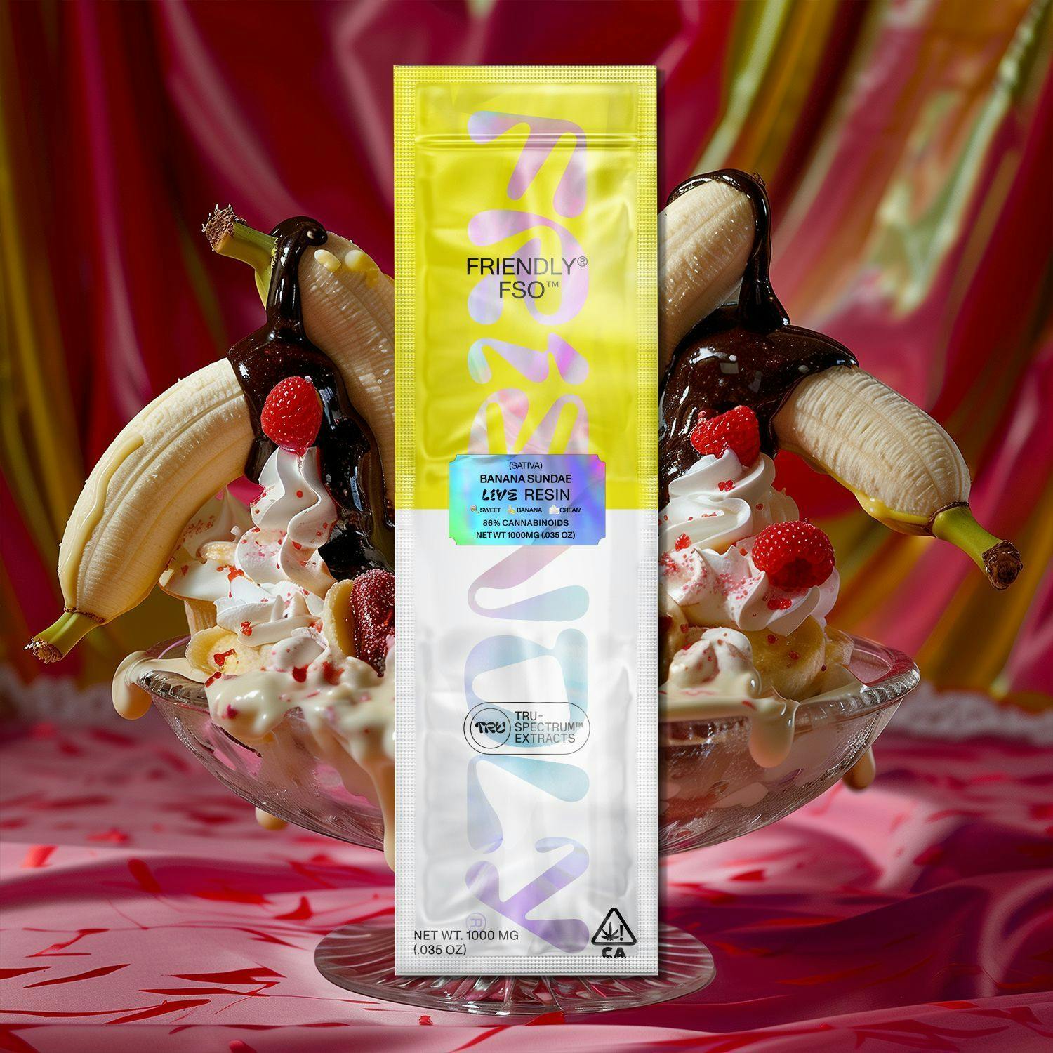 Friendly Brand - Friendly Brand | Live Resin Applicator | Banana Sundae | Extract Oils | 1g - 1