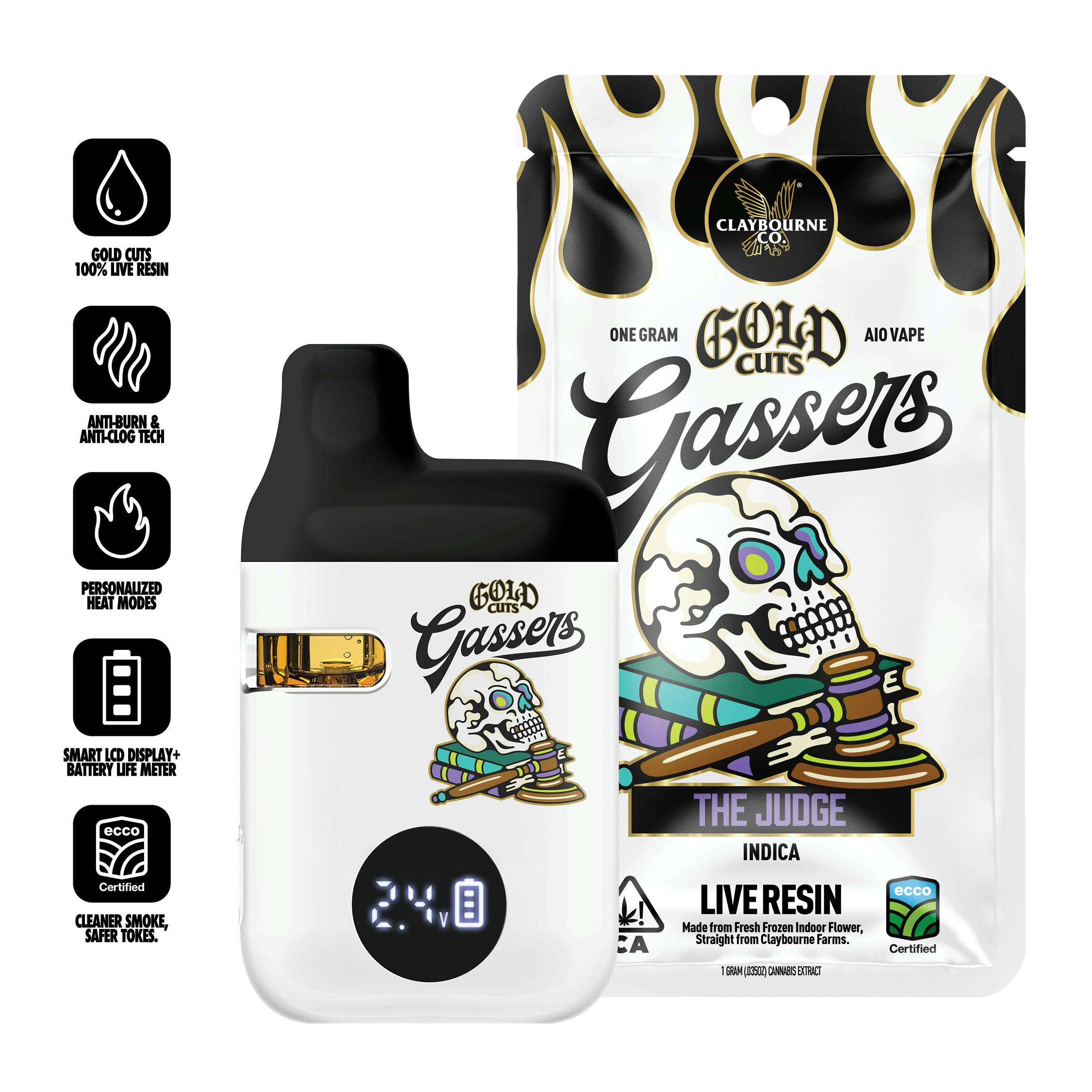 Claybourne Co. - The Judge (1g) - Gassers All-In-One Live Resin Vape - 1